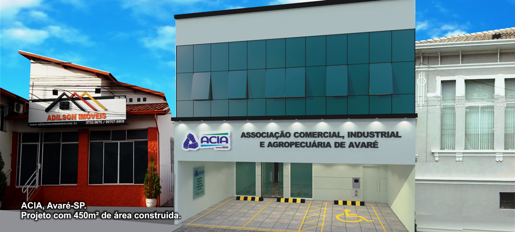 Projeto com 450m² de área construída.